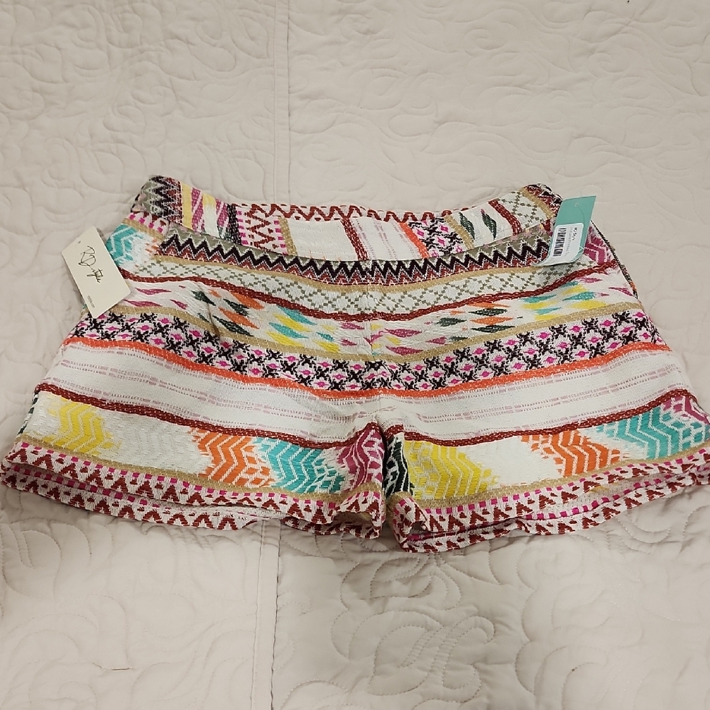 RD Style Multicolor Patterned High Waist Shorts